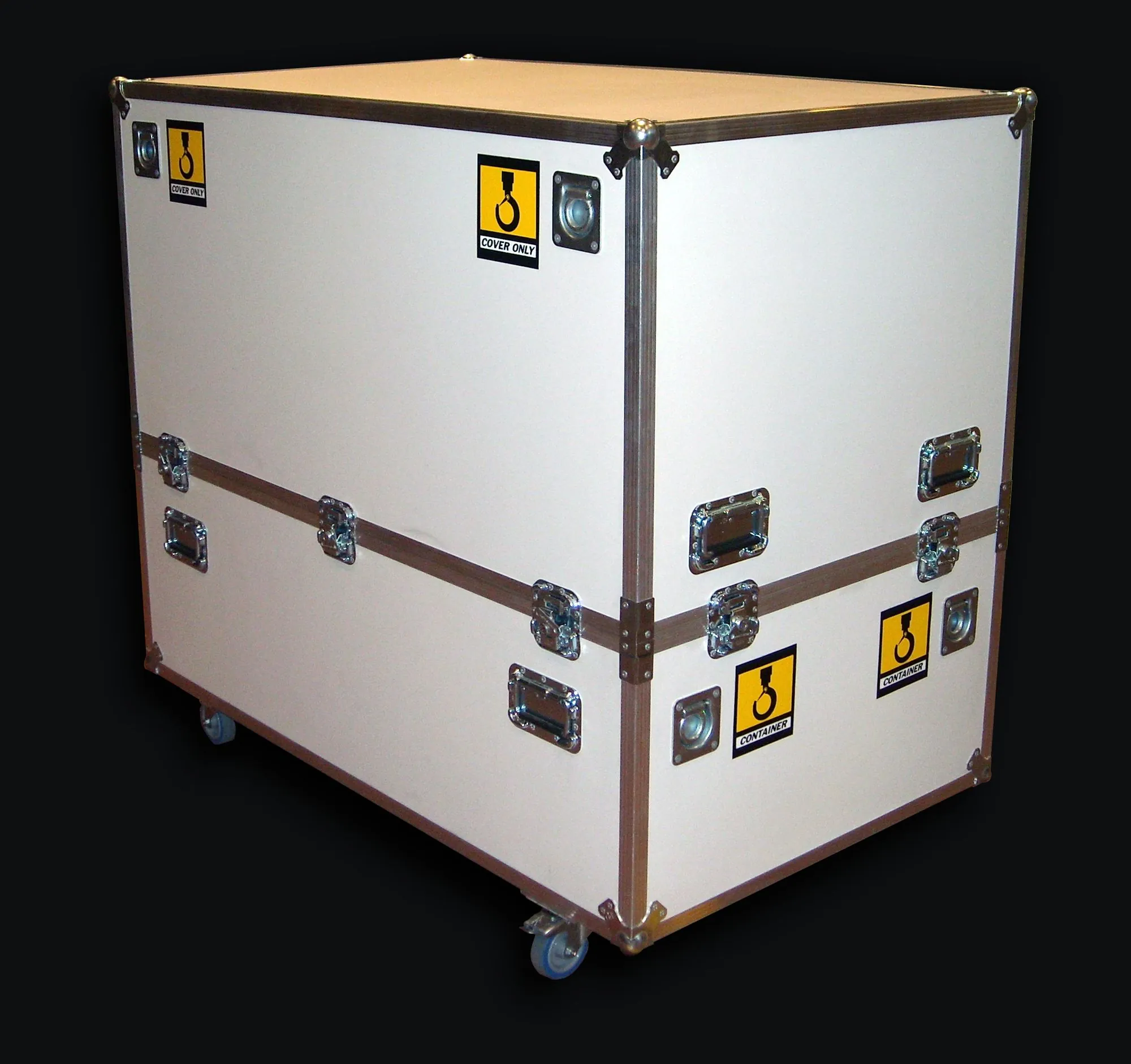 Flightcase blanco de gran formato